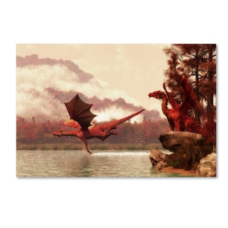 Daniel Eskridge 'Autumn Dragons' Canvas Art,22x32